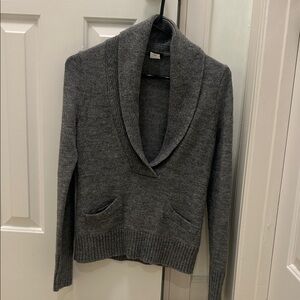 J. Crew Charcoal Cowl Neck Sweater